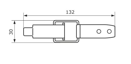 Домарт замок накидной хром (50)