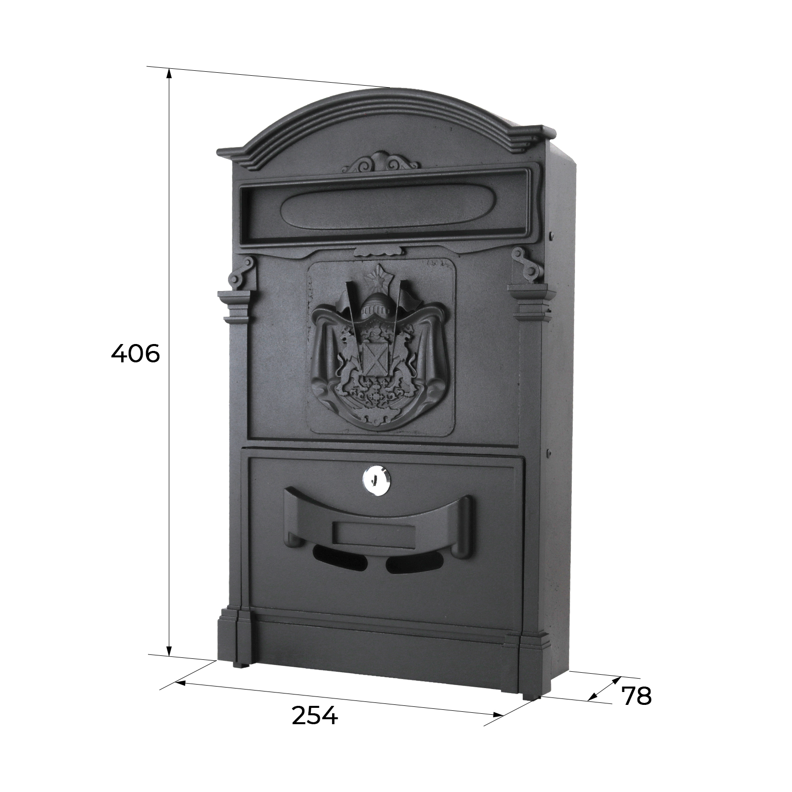 Ящик почтовый АЛЛЮР №4010 черный (5)