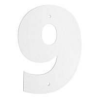 Цифра дверная Пермь "9" белая 140 мм 