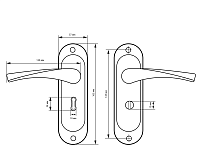 СТАНДАРТ ручка для защелки PH 103/50 L SN левая мат.никель с фиксацией Комплект ручек (30) СТАНДАРТ ручка для защелки PH 103/50 L SN левая мат.никель с фиксацией Комплект ручек (30)