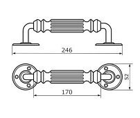 Домарт мод.9 (250мм) черная Ручка-скоба декоративная (10) Домарт мод.9 (250мм) черная Ручка-скоба декоративная (10)