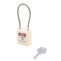 BD-G46 White замок навесной с тросом BD-G46 White замок навесной с тросом