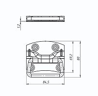 Ручка откидная для погреба 85х70 цинк (50,5!!!)