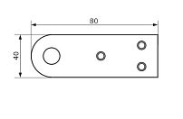 Домарт Проушина усиленная прямая 80*40 (толщ. 5мм) черная d 15мм (50) Домарт Проушина усиленная прямая 80*40 (толщ. 5мм) черная d 15мм (50)