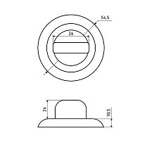 Сантехническая завертка к ручкам АЛЛЮР АРТ BK-R1 ORB(3152) темная медь (100,10)