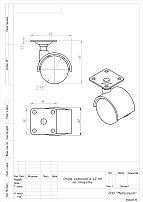 Опора колесная Кунгур на площадке, d=40,h=59,пластмасса  (100,10!!!) Опора колесная Кунгур на площадке, d=40,h=59,пластмасса  (100,10!!!)