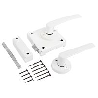 Птимаш ЗЩН1.45 белая (левая) Защелка накладная дверная (20)