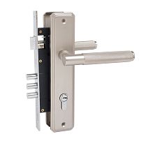 БУЛАТ ЗВ4-3.02.08 ФЕРОНА матовый никель 5 перф.кл. Замок врезной с/руч (12)