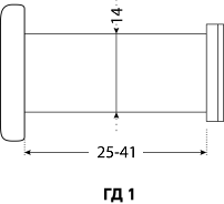 АЛЛЮР ГД-1 БШт 25-42мм d=14мм хром Глазок дверной (200,20) АЛЛЮР ГД-1 БШт 25-42мм d=14мм хром Глазок дверной (200,20)