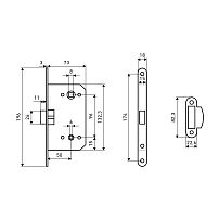 АЛЛЮР АРТ 5300-P-WC BL матовый черный B2B пакет Защёлка (50)