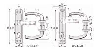 Крит Р72-4490У ХП/Хш хром арт.03647 м/о 72мм Комплект ручек на планке (20)