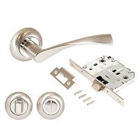 АЛЛЮР АРТ "ОСКАР" SN+L7050S SN+BK-R1 SN (1380/S7050) мат.никель Комплект ручка и защелка с фикс (20) АЛЛЮР АРТ "ОСКАР" SN+L7050S SN+BK-R1 SN (1380/S7050) мат.никель Комплект ручка и защелка с фикс (20)