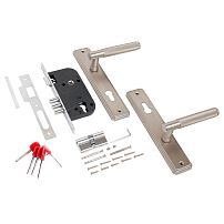 БУЛАТ ЗВ4-3.70.02.08 ФЕРОНА матовый никель 5 перф.кл. Замок врезной с/руч (12) БУЛАТ ЗВ4-3.70.02.08 ФЕРОНА матовый никель 5 перф.кл. Замок врезной с/руч (12)