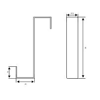 АЛЛЮР КДН-1 (20х20) коричневый 2 шт. Крючок на дверь мебели навесной (100)