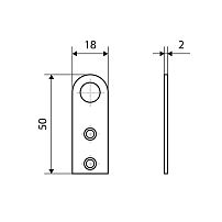 Проушина д/нав.замков 18х50 прямая цинк d10мм пара (200) Упакованная Проушина д/нав.замков 18х50 прямая цинк d10мм пара (200) Упакованная