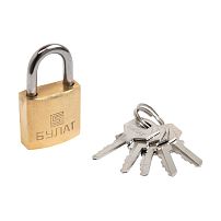 БУЛАТ ВС 1125 латунный 5кл. d=4,5мм Замок навесной (72,12)