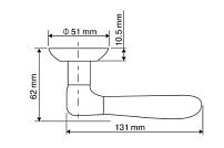 RENZ DH 38-08 SN/NP Капри ник.мат/ник.блест. Комплект ручек (20)