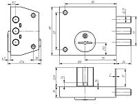 Д-град Зенит ЗН4-1 бронза Замок накладной (20) Д-град Зенит ЗН4-1 бронза Замок накладной (20)