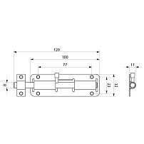 Засов Киров Секрет ЗД-07 антик медь (100,10!!!) Засов Киров Секрет ЗД-07 антик медь (100,10!!!)