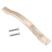 Soller ручка мебельная 700-128 никель/золото Ручка-скоба (25) Soller ручка мебельная 700-128 никель/золото Ручка-скоба (25)