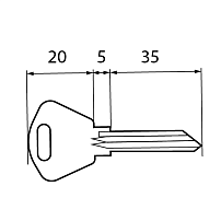 Заготовка ключа для накладного замка ЗН1-43 АЛЛЮР (1200,300) Заготовка ключа для накладного замка ЗН1-43 АЛЛЮР (1200,300)