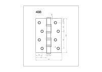 Fantom Hinge 100-4BB FH 22K SATIN золото мат. Петля дверная (50) Fantom Hinge 100-4BB FH 22K SATIN золото мат. Петля дверная (50)