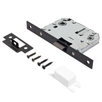 АЛЛЮР АРТ L7050S BL матовый черный планка18мм без ручек с фиксатором Защёлка (40)