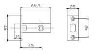 RENZ L 5-45 В латунь блестящий Защелка (100,20) RENZ L 5-45 В латунь блестящий Защелка (100,20)