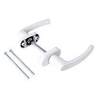 Ручка балконная белая симметричная (двухстор.) FORWIN (Форвин) BHS 04 RAL 9016 Комплект ручек (40)