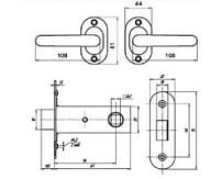 Омега Д-град ЗЩ2.04 медь Защелка дверная (15) Омега Д-град ЗЩ2.04 медь Защелка дверная (15)