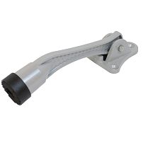 Фиксатор дверной АЛЛЮР КН-130 РУ (козья ножка) Серый (серебро) (RAL9006) (100,25)