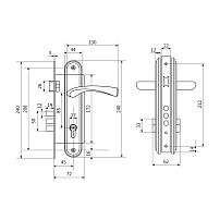 БУЛАТ ЗВ4-3.03.03 НОМОС графит  5 перф.кл. Замок врезной с/руч (12)