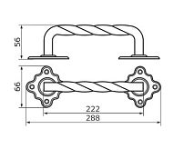 Домарт мод.6 (280мм) черная Ручка-скоба декоративная (10) Домарт мод.6 (280мм) черная Ручка-скоба декоративная (10)