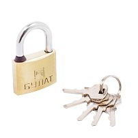 БУЛАТ ВС 1140 латунный d=6,5мм Замок навесной (48,6) БУЛАТ ВС 1140 латунный d=6,5мм Замок навесной (48,6)