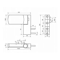 ЛДМ DH-R27.3 150 кг. Белый Ral 9016  Дверная петля для ПВХ (30)