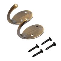 СТАНДАРТ 1089 AB ст. бронза ЕВРОПАКЕТ 2шт. крючок-вешалка (600,50) (360,60)