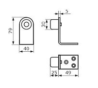 Домарт Стопор для входных дверей 80 черный (30) 