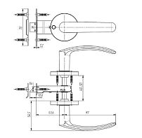 Д-град Зенит ЗЩ2 медь Защелка дверная (30) 