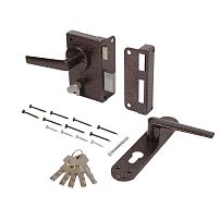 Птимаш ЗН3-1 медь (левый) Замок накладной с ручками (10)