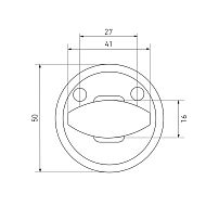 Сантех.завертка к ручкам АЛЛЮР 0350WC CP хром для финских дверей (100,10)
