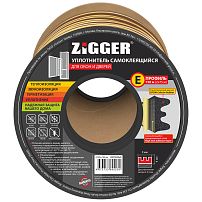 Уплотнитель ZIGGER Е 9*4 бухта 150 м.коричневый 06-16-80 (6)