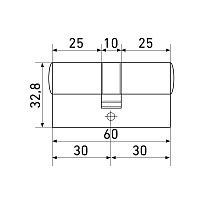 Стандарт MAX 60 (30х30) SN 5кл мат.никель перф.ключ/ключ Цилиндровый механизм (80,10)