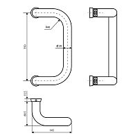 ЛДМ FURAL (Фурал) 350 мм корич. (алюм.) Ручка-скоба (01.350.30 RAL 8024) (10) ЛДМ FURAL (Фурал) 350 мм корич. (алюм.) Ручка-скоба (01.350.30 RAL 8024) (10)