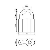 АЛЛЮР  ВС2-27КА тип3 с одной секретностью d10мм Замок навесной (72,6!!!)