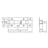 Засов Киров Секрет ЗД-06 белый квадратный (20) Засов Киров Секрет ЗД-06 белый квадратный (20)