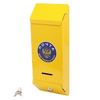 Ящик почтовый  "Столбик с замком" (желтая) (20)