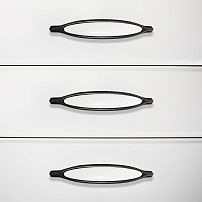 StahlBuro C0003-128 2шт., BL матовый черный. Ручка-скоба мебельная (10, 100)