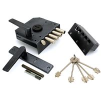 Герион "Эталон НР" ЗЩ Левый для наруж.дв. с/ручкой 5кл Замок накладной тяж. (3,5,6)