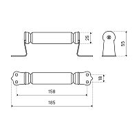 Киров Секрет РСД-120 Круглая фигурная св.дерево Ручка-скоба (130)