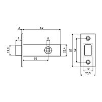 АЛЛЮР АРТ L50-8M W матовый белый магнитная б/ручек Защёлка (100)